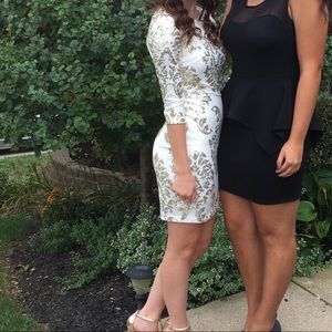 Gold and White Dress